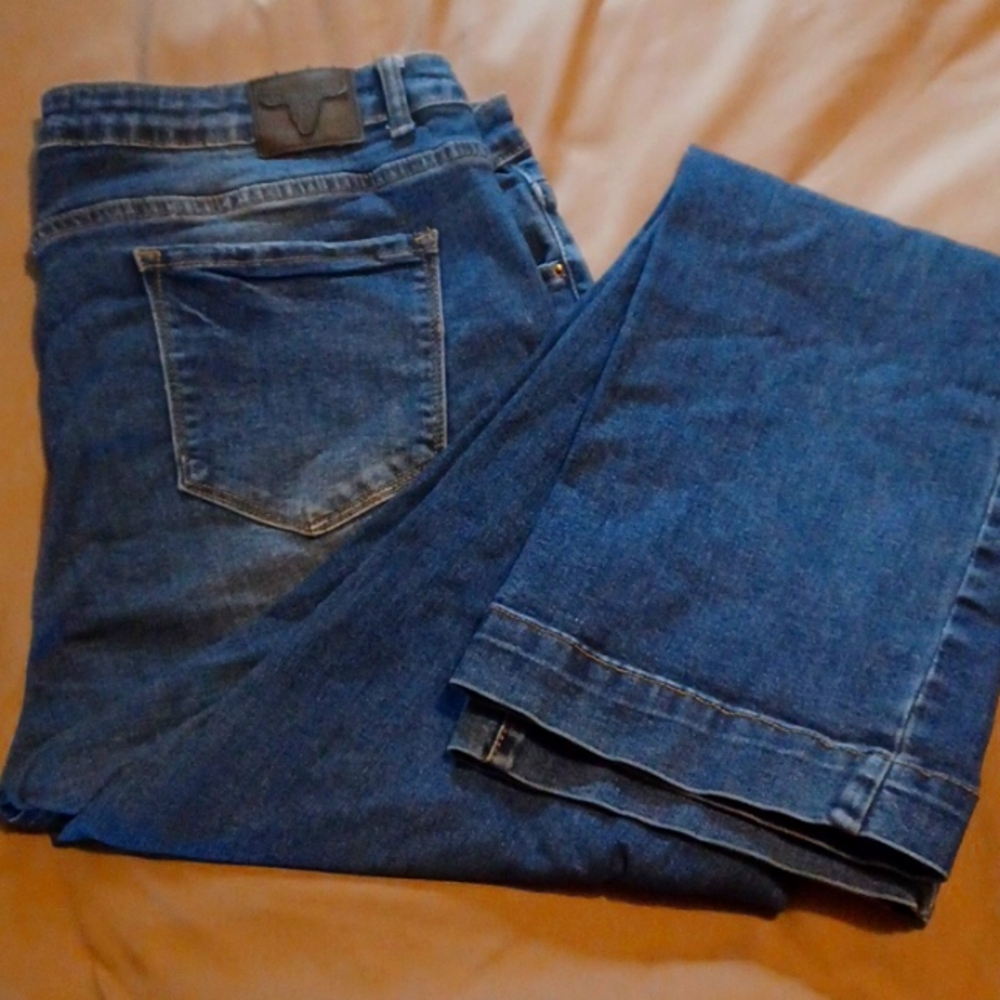 LUCKY & BLESSED Stretchy boutique blue jeans women's 16